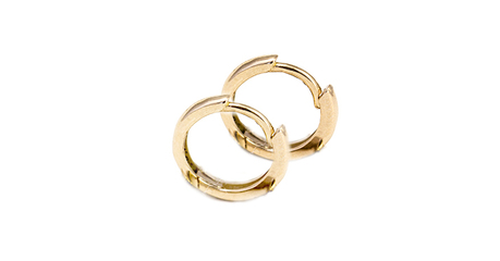 ср008 Серьги-колечки без камней.