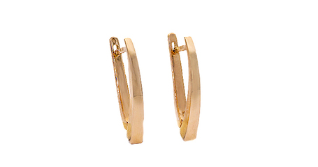 ср016 Серьги вытянутой формы без камней 