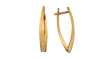 ср018 Серьги-треугольники без камней.