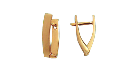 ср021 Серьги изогнутые без камней 