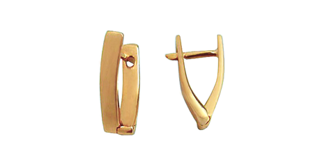 ср021 Серьги изогнутые без камней 