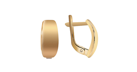 ср023 Гладкие серьги полукольца на английском замке