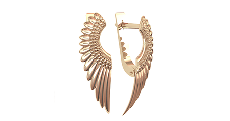 ср026 Золотые серьги 