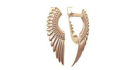 ср026 Золотые серьги 