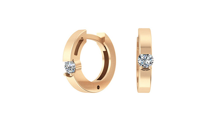 ср045 Серьги - крабики с фианитами