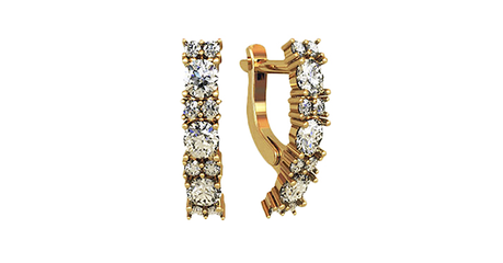 ср063 Серьги-палочки из фианитов 