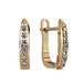 ср067 Миниатюрные серьги с фианитами 