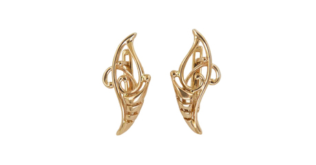 ср075 Серьги ажурные без камней - для любительниц кружева в металле.