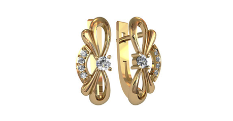 ср087 Серьги из золота для ежедневного ношения