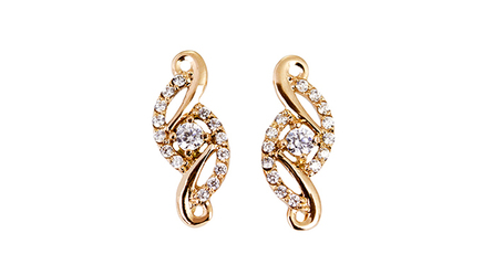 ср090 Серьги с мелкими фианитами.