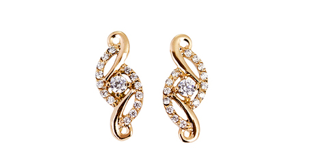 ср090 Серьги с мелкими фианитами.