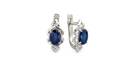 ср115 Серьги с крупными фианитами 