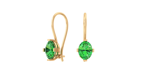 ср120 Серьги на французской петле 