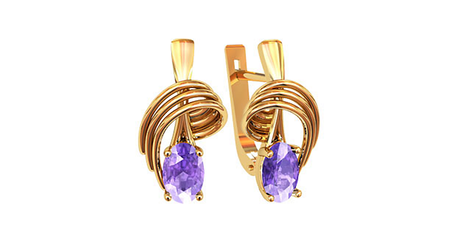 ср122 Серьги с фианитами 