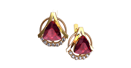 ср131 Серьги с триллионами под гранат 