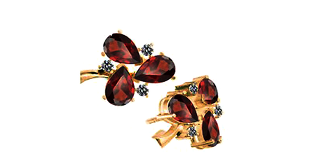 ср137 Серьги-ягодки с фианитами 