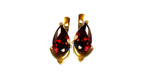 ср145 Золотые серьги-капельки 