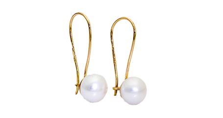 ср154 Серьги-шарики с жемчугом.