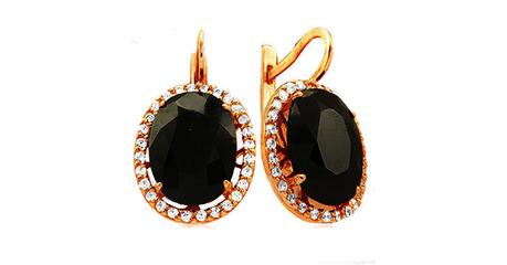 ср192 Нарядные серьги с  крупными фианитами 