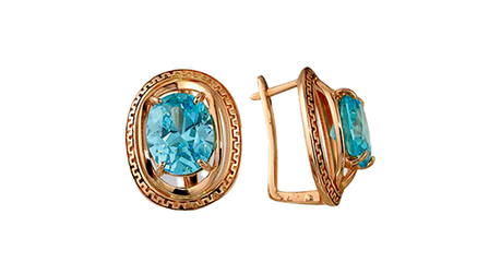 ср194 Серьги с крупными фианитами.