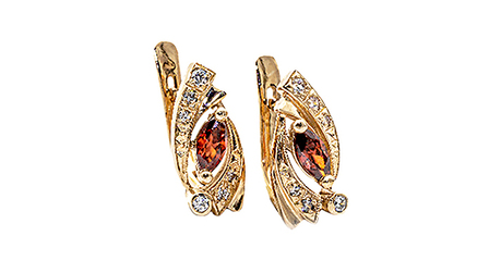 ср199 Женские серьги с фианитами 