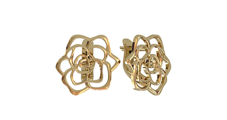 ср205 Серьги в виде роз.