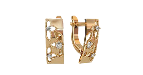 ср226 Женские золотые серьги 