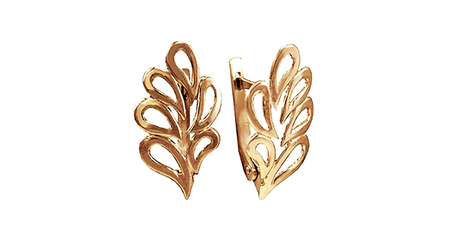 ср234 Серьги в золоте без камней.