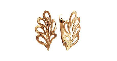 ср234 Серьги в золоте без камней.