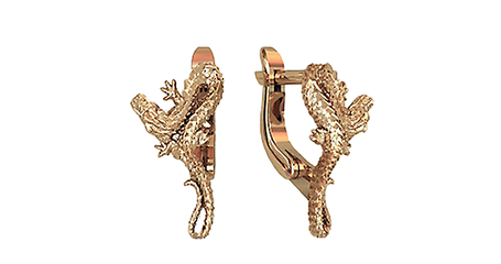 ср237 Золотые серьги без вставок. 