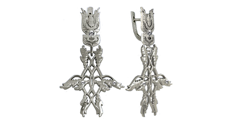 ср268 Серебряные серьги 