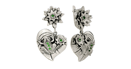 ср269 Серебряные серьги-подвески 