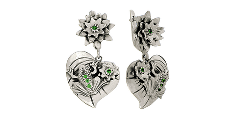 ср269 Серебряные серьги-подвески 