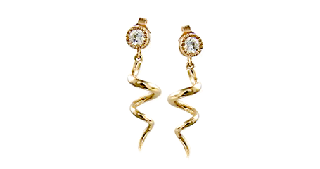 ср274 Длинные серьги-спирали 