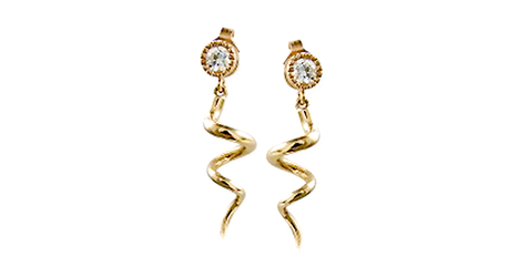 ср274 Длинные серьги-спирали 