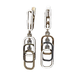 ср294 Серьги-подвески прямоугольной формы без камней 
