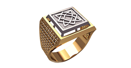 пч006 Печатка- оберег «Звезда Сварога»