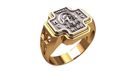 пч031 Кольцо  «ЛИК СПАСИТЕЛЯ»