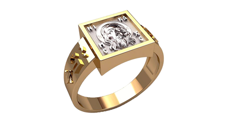 пч036 Православный перстень - нерукотворный образ на вашем пальце.