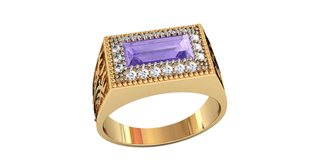 пч064 Массивная печатка в золоте 