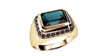 пч065 Печатка с зелёным камнем - строгость, глубина, благородство.