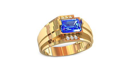 пч070 Печатка с камнем в форме октагон 