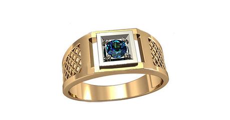 пч075 Печатка-сетка с фианитом 