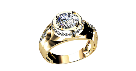 пч084 Стильное мужское кольцо с крупным камнем