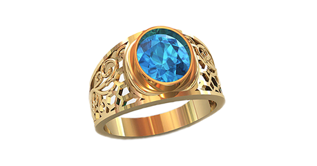 пч088 Винтажный перстень с крупным камнем 