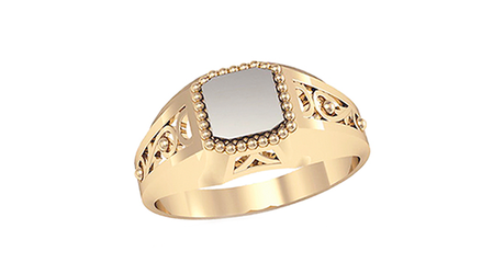 пч100 Печатка из комбинированного золота 