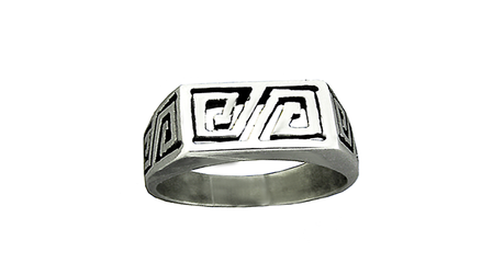 пч117 Мужское кольцо «Меандр»