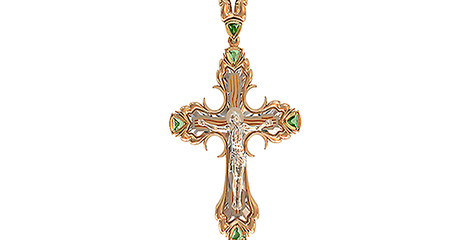 кр060 Крест со вставками