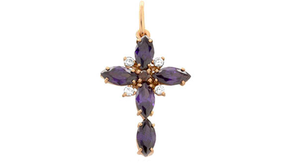 кр069 Крест со вставками