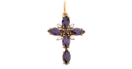 кр069 Крест со вставками